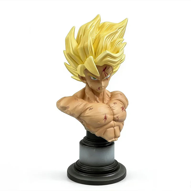 Estatua Jt Dragon Ball Z Son Goku figura cabezas reemplazables Base Led Super Saiyan Goku figuras de acción colección modo juguetes regalos