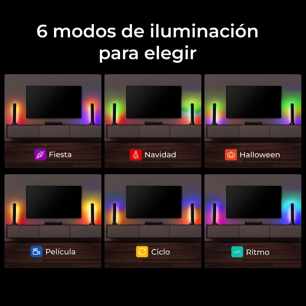ULTIMEA Apollo S90 Barra de Sonido Desmontable 9.1ch Dolby Atmos, Sistema de Cine en Casa Premium para TV con Subwoofer Inalámbrico, Luz Ambiental RGB, Sonido Envolvente Inmersivo