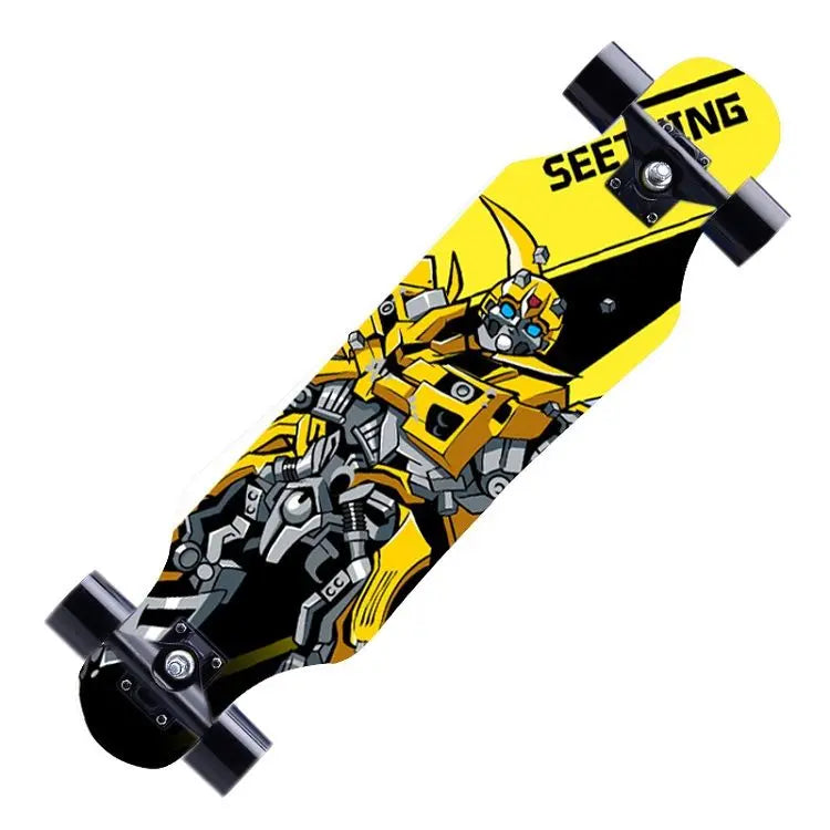 Patineta Longboard de 80 cm, 4 Ruedas, Tabla de Baile, Profesional, para Adultos, Cruiser Urbano, para Principiantes, Completa