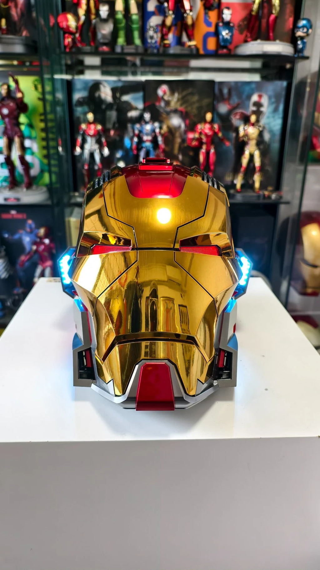 En Stock: Casco de Iron Man Mk17mk5 de Marvel con Control por Voz Jarvis, Apertura Automática, Máscara Coleccionable Mecanizada, Juguete Eléctrico para Fans