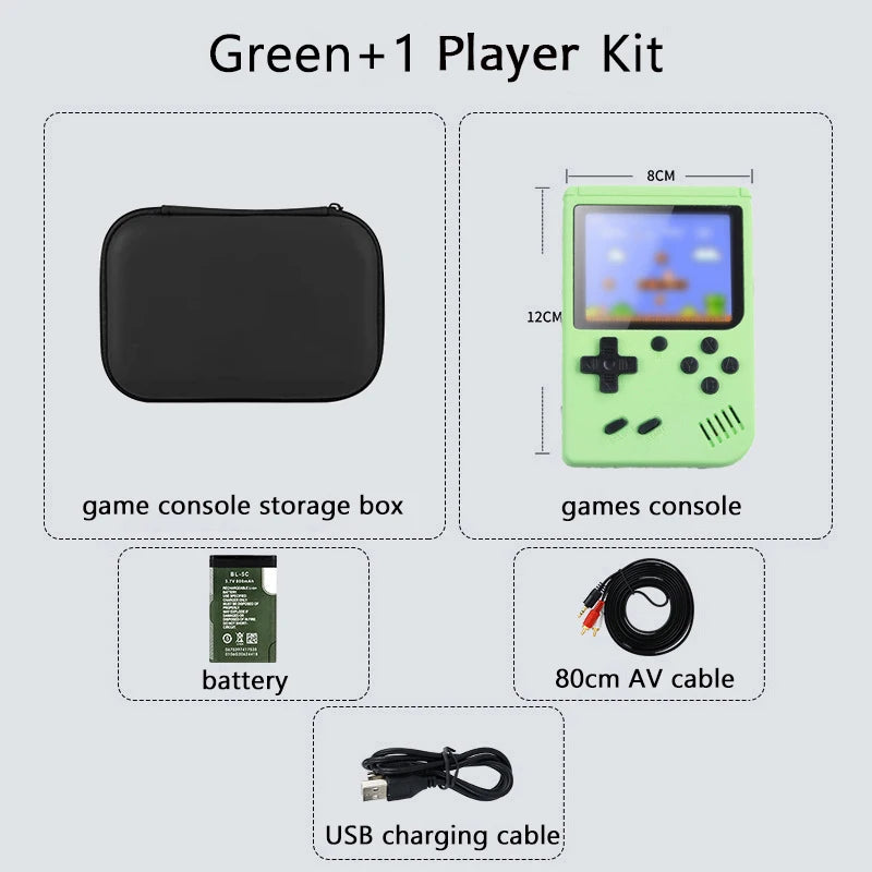Consola de Videojuegos Retro con Más de 500 Juegos Clásicos Integrados para TV, Reproductor de Videojuegos Portátil de 5 Pulgadas para Game Boy, Juegos para Dos Jugadores