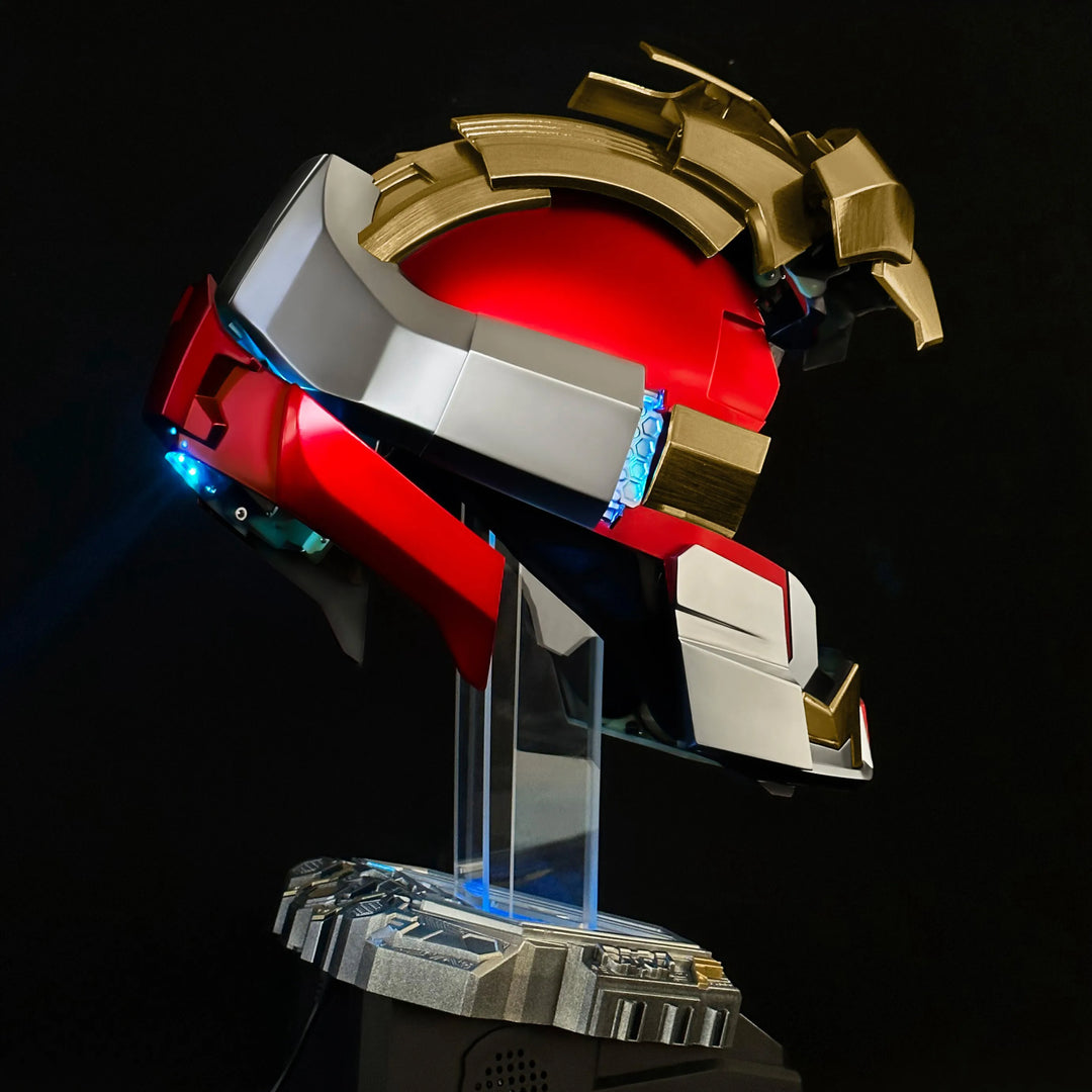 Nuevo Casco Iron Man Mk17 con Control por Voz, Portátil, Transformable, Control en Inglés, Altavoz Bluetooth Jarvis con Efecto de Pulverización