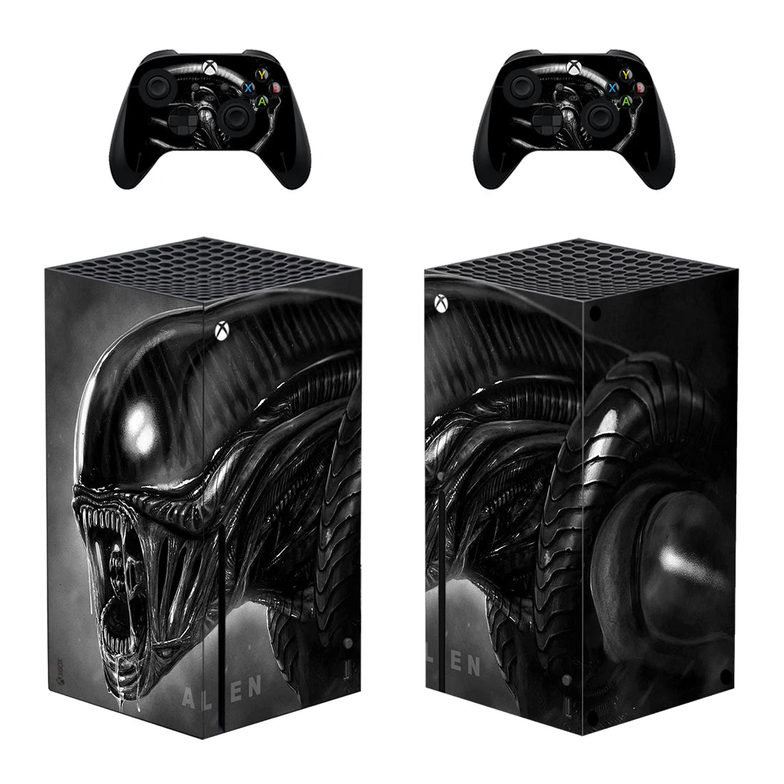 Pegatina protectora de Alien vs. Predator, adhesivo de vinilo para consola Xbox Series X y mando XSX