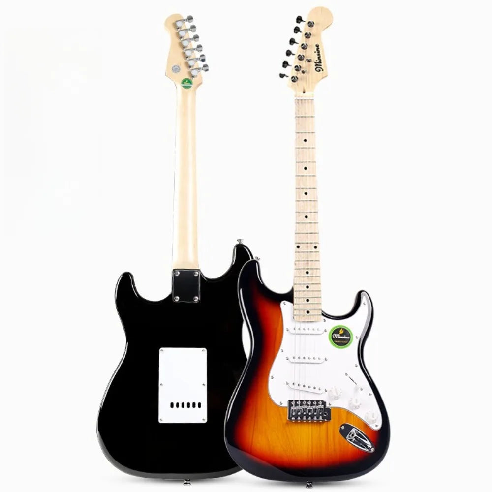 Guitarras eléctricas de madera de 39 pulgadas para principiantes, rendimiento, 22 trastes, instrumentos eléctricos de 6 cuerdas de alta calidad