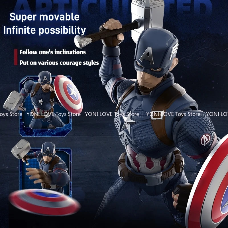 Bloques de Construcción BLOKEES, Héroes de Marvel, Clase Campeón, Capitán América, Iron Man MK85, Thor, Juguetes de Ensamblaje, Modelo, Adornos, Regalo