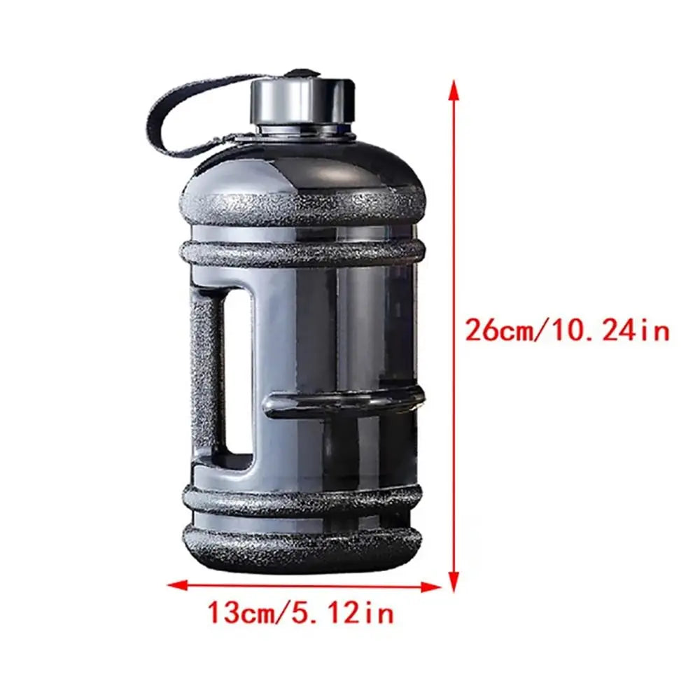 Botella de agua de gran capacidad PETG de 2L, botella de bebida para entrenamiento deportivo, botella agitadora con asa, botella de galón para gimnasio al aire libre