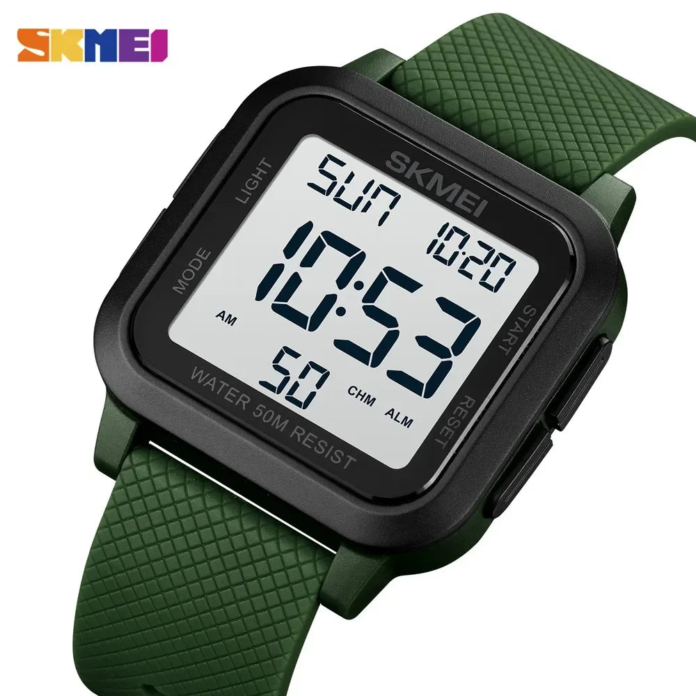 Reloj digital militar SKMEI 1894 para hombre, resistente al agua, reloj deportivo electrónico a prueba de golpes, con cuenta regresiva 1841 Montre Homme