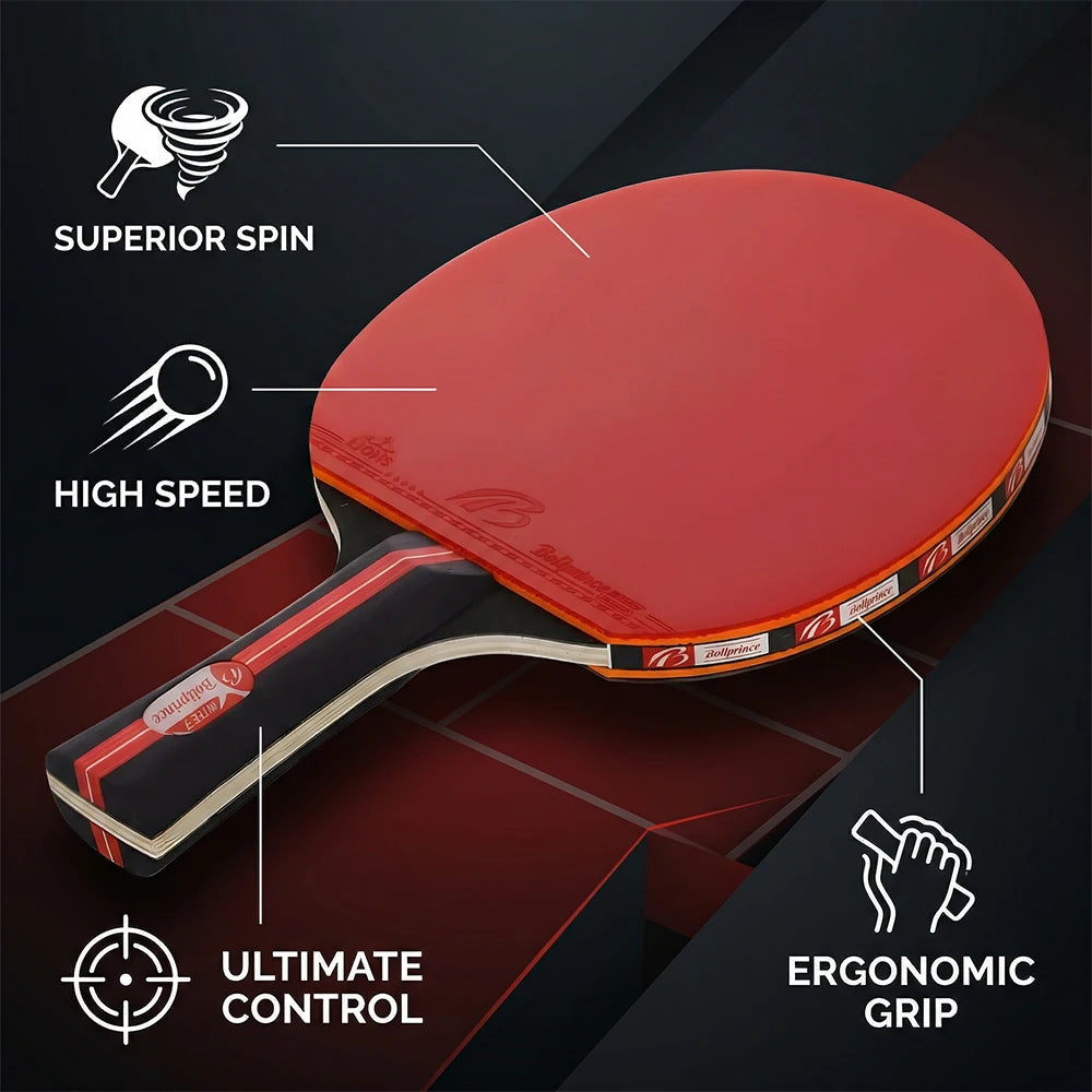 Set de raquetas de tenis de mesa con goma de diseño inverso, incluye 2 raquetas y 3 pelotas de tenis de mesa, ideal para entrenamiento deportivo, competiciones y actividades físicas.