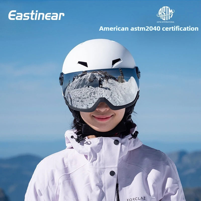 Eastinear-casco de esquí para hombre, gafas de nieve en uno, casco de Snowboard antiimpacto para mujeres adultas, esquí, monopatín, casco de seguridad para Snowboard