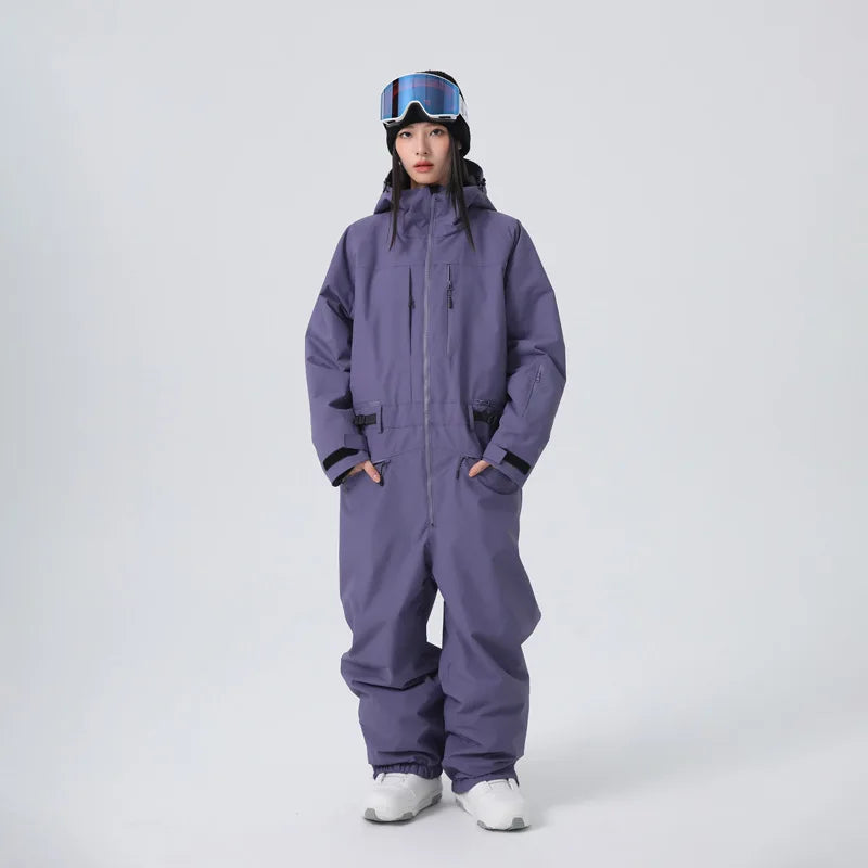 Nuevos Conjuntos de Esquí para Mujer 2026, Impermeables, Resistentes al Viento, Trajes de Nieve para Invierno, Deportivos, Transpirables, Conjuntos de Snowboard Sólidos para Hombre