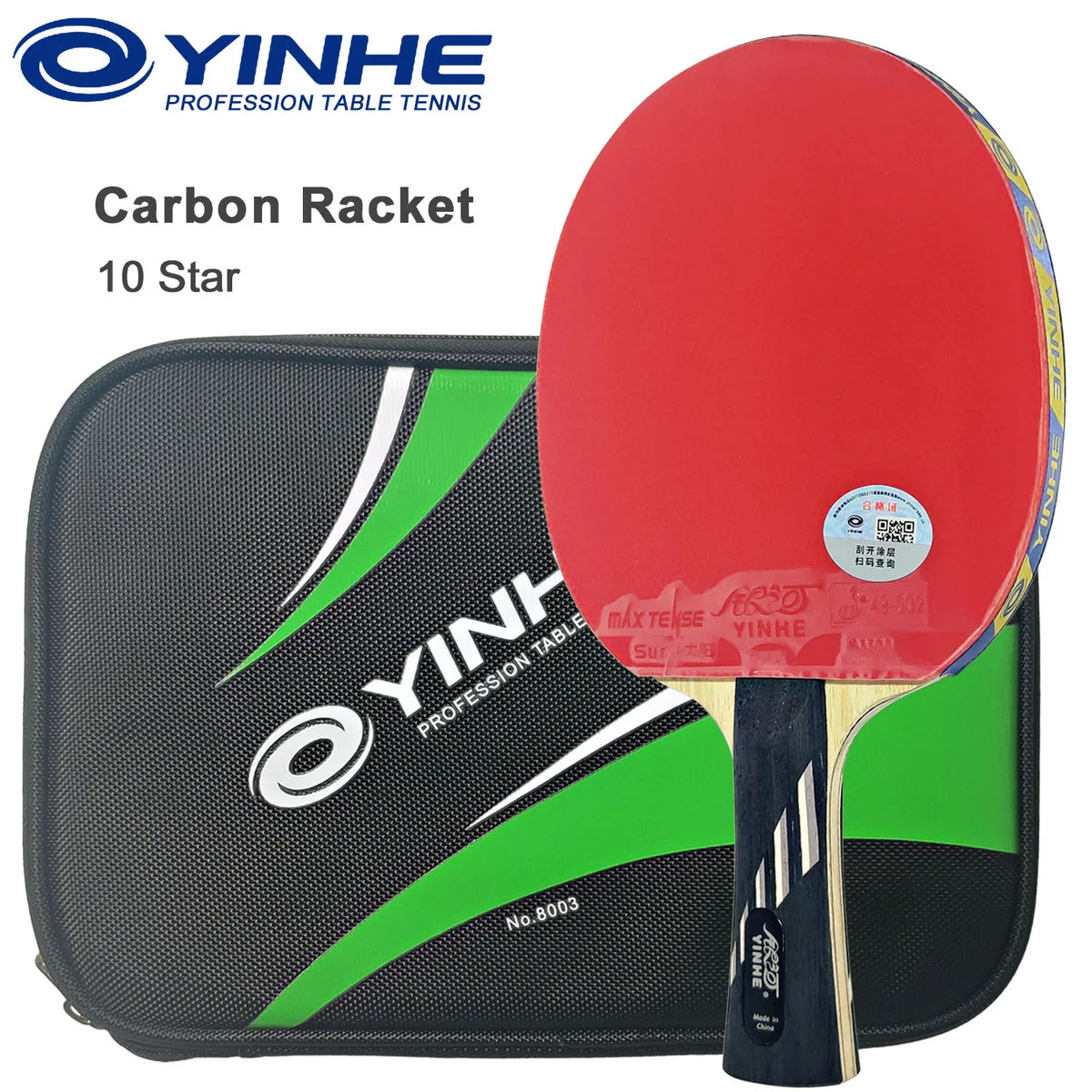 Raqueta de tenis de mesa profesional Yinhe, raqueta de Ping Pong ofensiva de carbono de 7/8/9/10 estrellas, elástica ligera con aprobada por ITTF