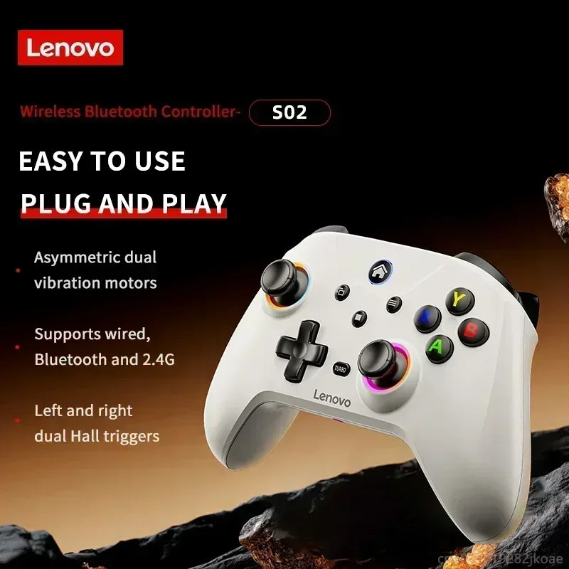 3Pcs Lenovo S02 Controller for Switch Joystick Gamepad Dual Vibration Wireless Bluetooth Joypad For PlayStation PC/IOS/Android