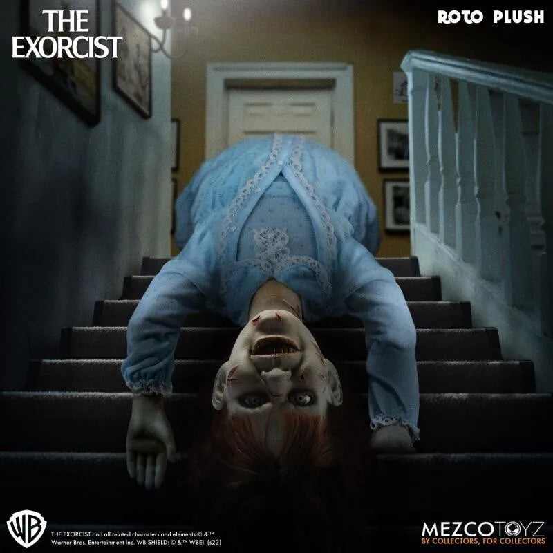 Figura de acción de Regan de The Exorcist de Mezco Toyz, 18 pulgadas, de felpa, coleccionable de terror para adultos