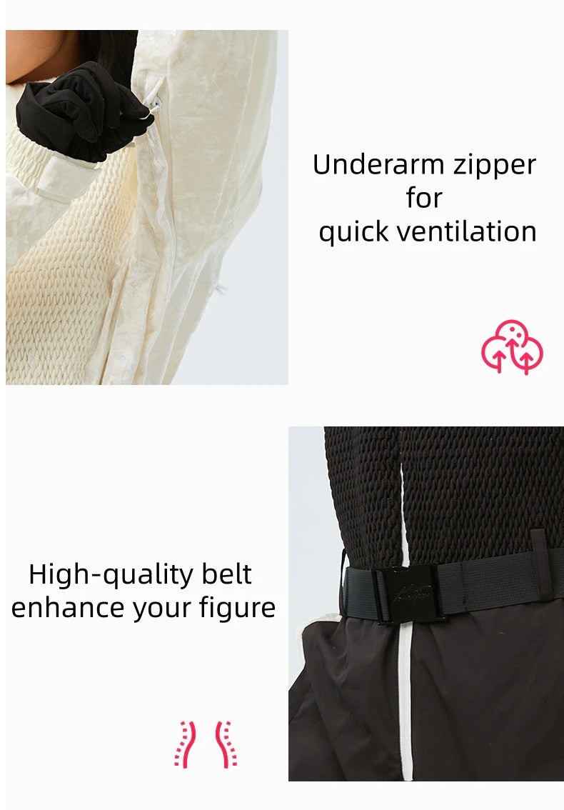 KUFUN-ropa de esquí para mujer, mono, impermeable, general, grueso, Snowboard, de una pieza, a prueba de viento, deporte de nieve, suelto, para adultos y adolescentes