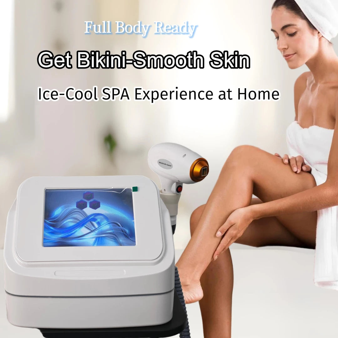 Depiladora Láser de Diodo Multi-Largo de Onda 755 808 940 1064nm con Punto de Congelación, Sin Necesidad de Gel, Depilación Permanente para Rostro y Cuerpo