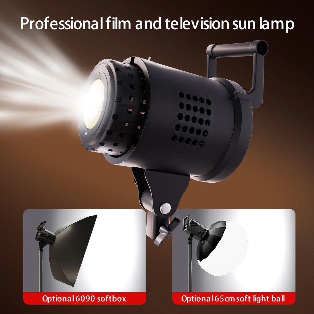 Lámpara LED de estudio para fotografía de 135 W, con sistema Bowens, para iluminación de video, con luz natural y flash para retratos, accesorios de estudio, 3000-6000 K, 3 colores.