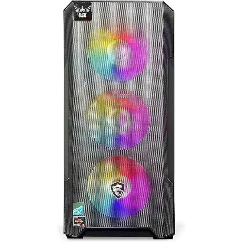 PC de Escritorio Ryzen 5 5500, RTX 3050 6GB, (2 * 8GB) 16 GB RAM 3600 RGB, SSD 480GB M.2 NVME, W11, WiFi, Ratón y Teclado, 1