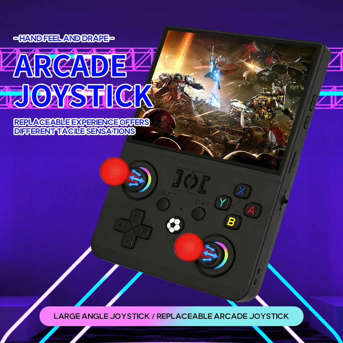 Nueva consola de juegos portátil retro R36MAX de 4,5 pulgadas con pantalla IPS HD, sistema Linux de código abierto y 2 joysticks