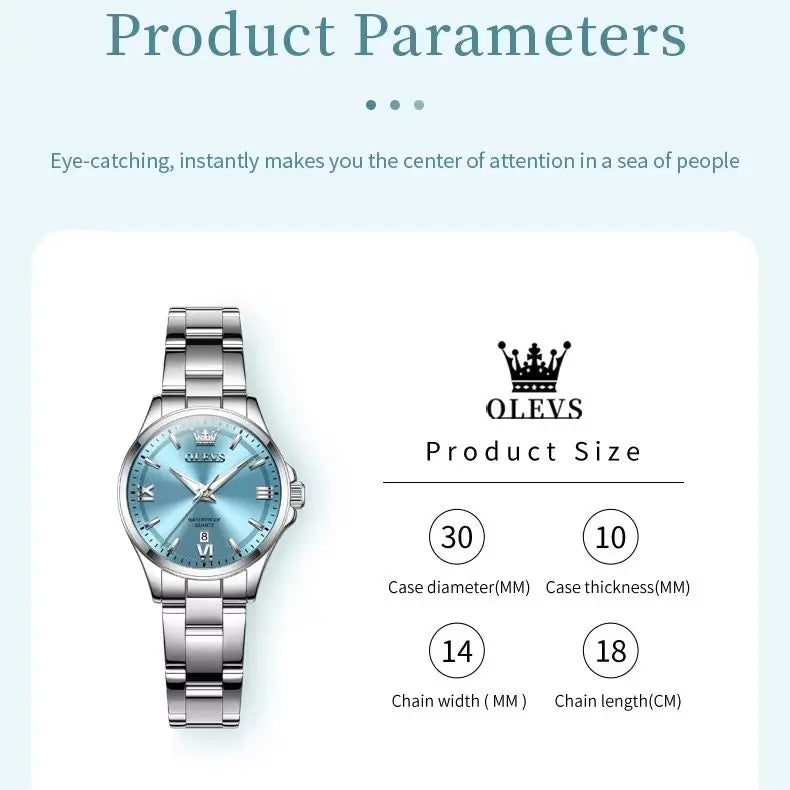 Reloj de pulsera para mujer OLEVS 3668, reloj elegante para mujer, resistente al agua, nuevo modelo 2025, reloj de cuarzo para dama, Reloj Para Mujer