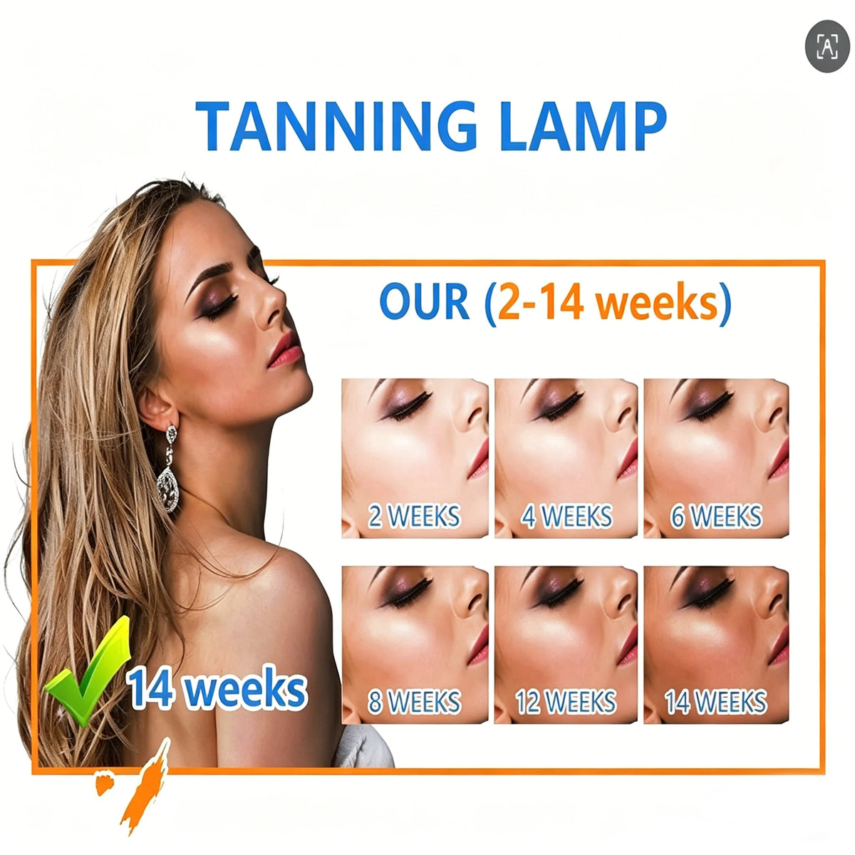 Lámpara de Bronceado Ultravioleta de 50W, 96 Leds de Luz Azul, Lámpara de Solárium de 460nm 480nm, Luz de Bronceado Corporal Completa para Interiores, Cuidado Profesional de la Piel