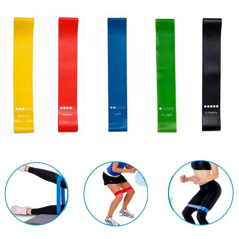 Juego de 5 Bandas de Resistencia de TPE, Bandas Elásticas de Goma para Entrenamiento de Fuerza, Expansor para Ejercicios de Yoga, Equipo de Gimnasio, Pilates Portátil