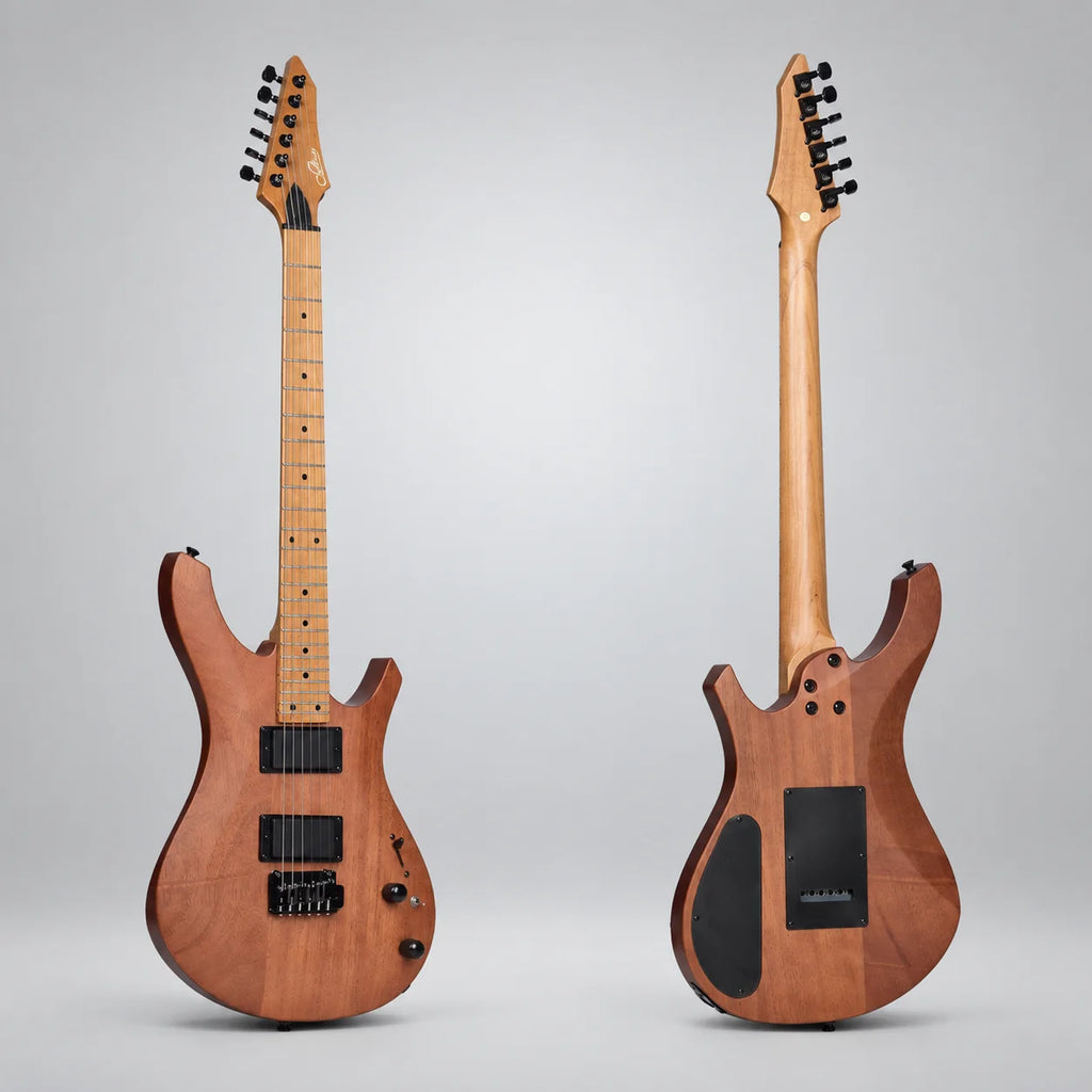 Guitarra eléctrica Sevillana JOM930, de caoba, con 24 trastes, modelo profesional para guitarra de rock, apta tanto para hombres como para mujeres.