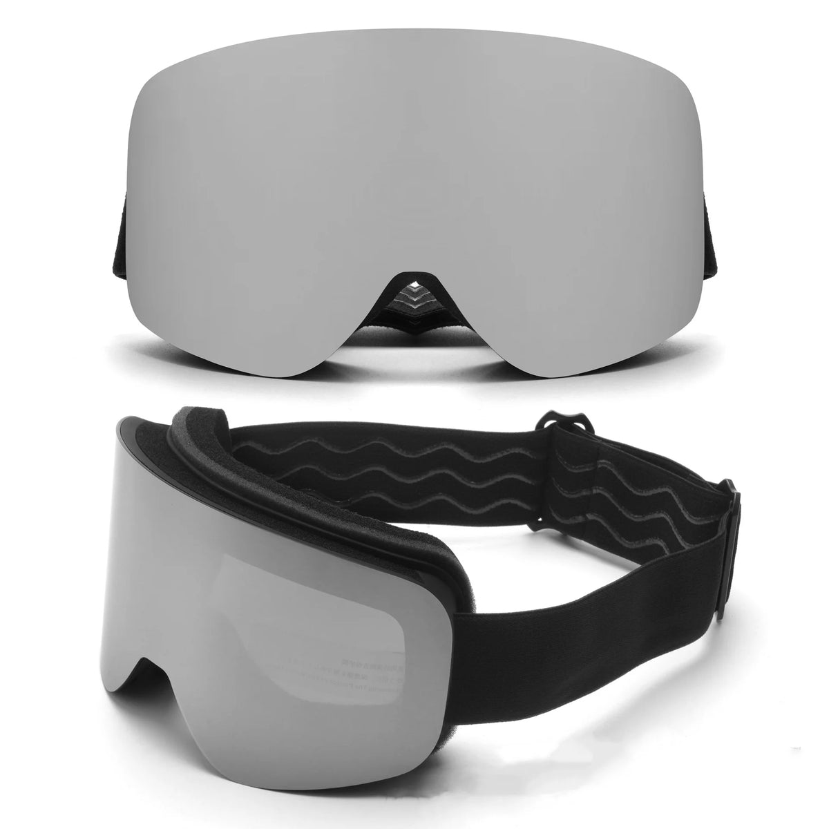 Gafas de esquí con doble capa antivaho, visión nítida HD, protección contra el viento y rayos UV400, compatibles con casco, ideales para deportes de invierno al aire libre.