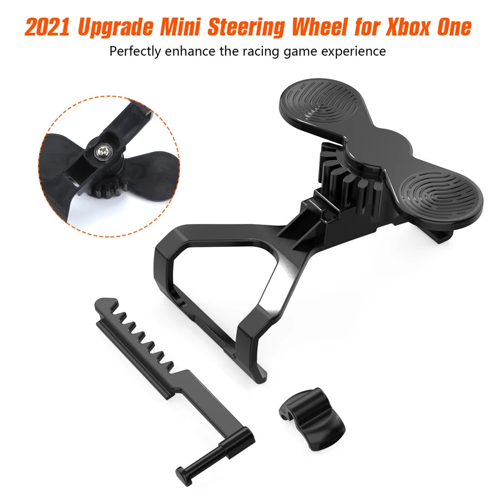 Mini volante negro para Xbox One y Xbox One S, controlador de juego, accesorios auxiliares de repuesto, fáciles de montar