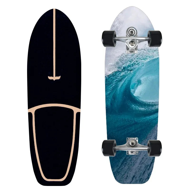 Monopatín de surf individual CX7 de arce para carving, cruiser, longboard, para pumping, deportivo y genial