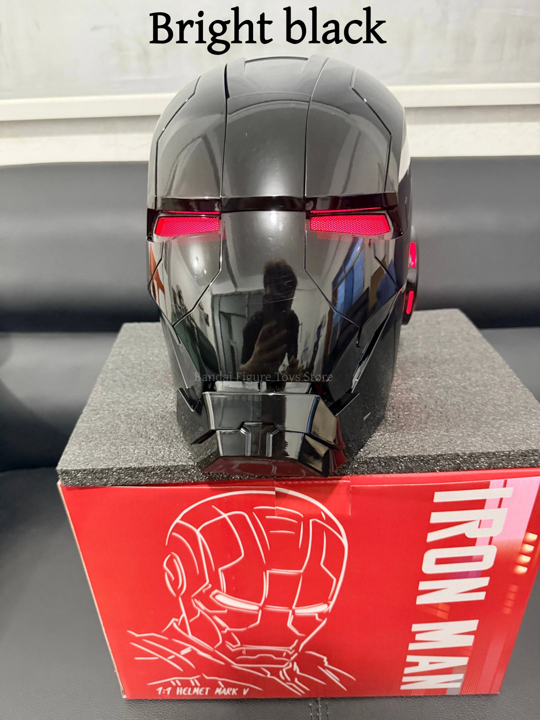Casco de Iron Man Jarvis Mk17 con control por voz, luces LED, modelo de colección de tamaño real, juguete para adultos, ideal como regalo de cumpleaños o Navidad.