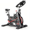 Bicicleta estática, bicicleta de ejercicio para interiores, resistencia ajustable y pantalla LCD, monitorización en tiempo real del ritmo cardíaco y de las calorías. Ideal para entrenamientos de cardio en casa.