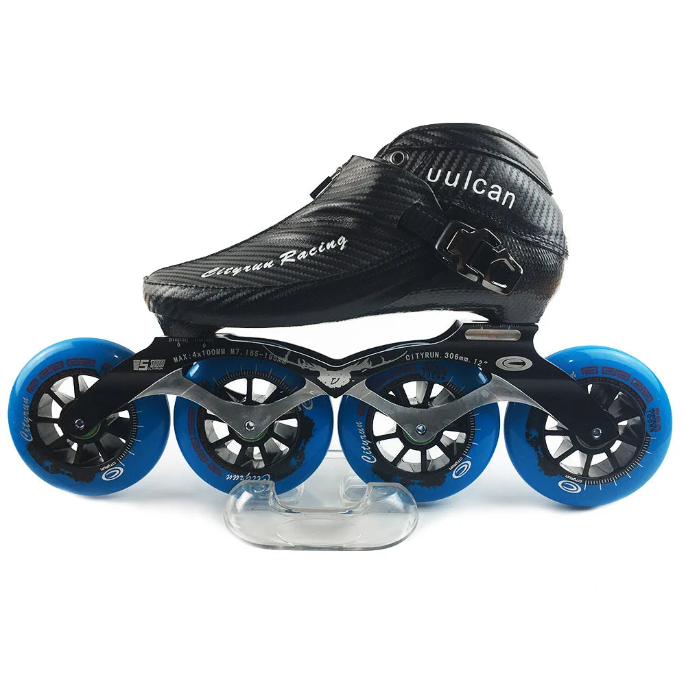 Japy-Patines en línea de fibra de carbono para competición profesional, botas con cremallera, Similar a Powerslide, Cityrun Speed, 2019