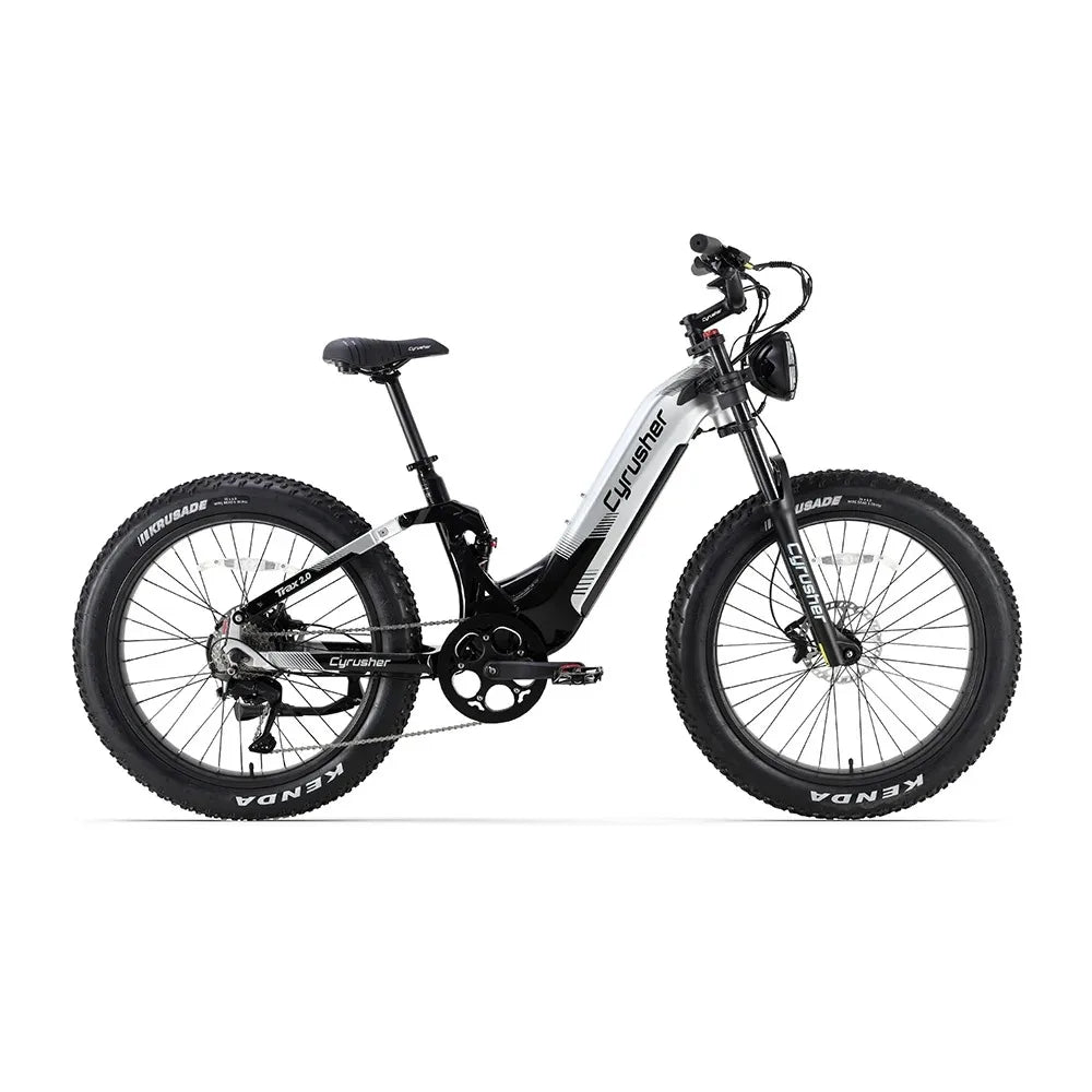 Bicicleta eléctrica Cyrusher Trax 2.0, motor de 250W, amortiguador, neumático todoterreno de 26 pulgadas, batería de 52V20Ah