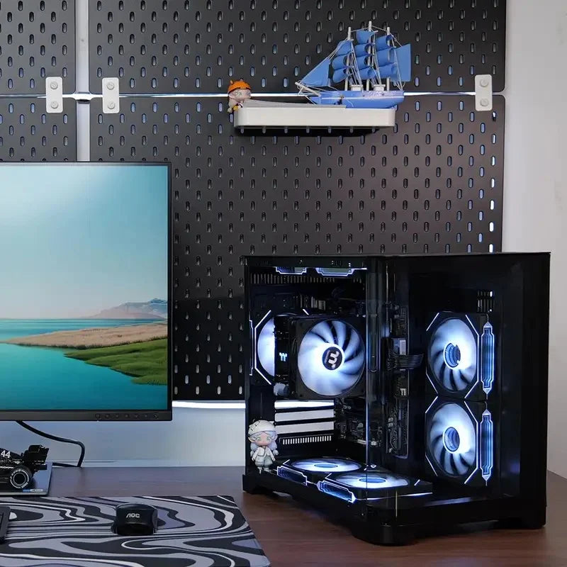 PC de juegos Aotesier, AMD Ryzen 5 5600GT 3.9GHz, 16GB (8G*2) DDR3 3200, SSD de 512GB, ARGB, 7 ventiladores, Windows 11 Home, PC Gamer de escritorio C