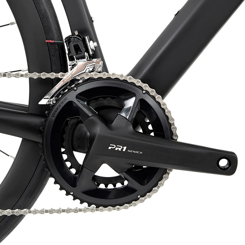 TWITTER R10Pro 105R7120-24 velocidades, bicicleta de carretera de fibra de carbono T800 rompevientos con frenos de disco hidráulicos, 56 cm