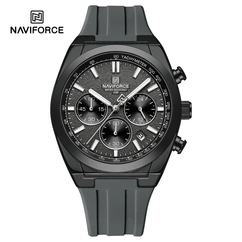 Reloj de pulsera NAVIFORCE para hombre, de cuarzo, moderno y de lujo, deportivo, con pantalla de 24 horas, ventana de fecha, cronógrafo y resistente al agua, regalo para hombre