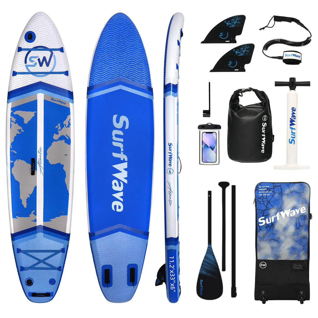 Tabla de Paddle Inflable Ultraligera Rayocon 340*84*15cm, Material de PVC, Tabla de Paddle Inflable para Deportes Acuáticos, Yoga, Pesca, Viajes, Surf, Tabla de Paddle Antideslizante