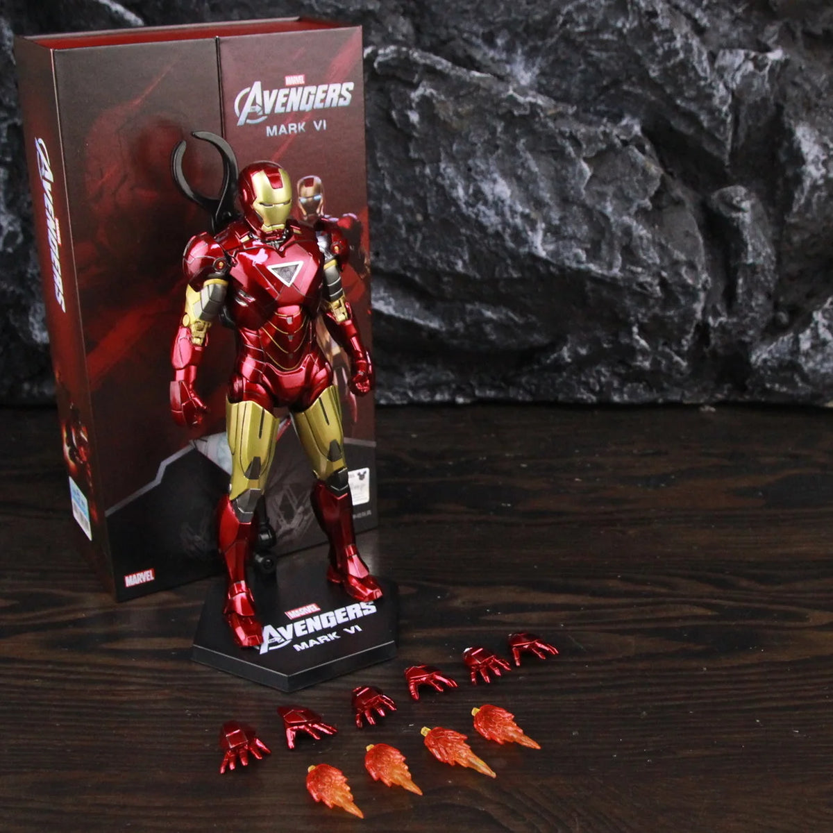 ZD Toys Marvel Iron Man MK46 MK45 MK1 MK2 MK3 MK4 MK5 MK6 MK7 MK33 MK17 7 "Figura de acción de película Iron Mark 1 2 3 4 5 6 7 Leyendas