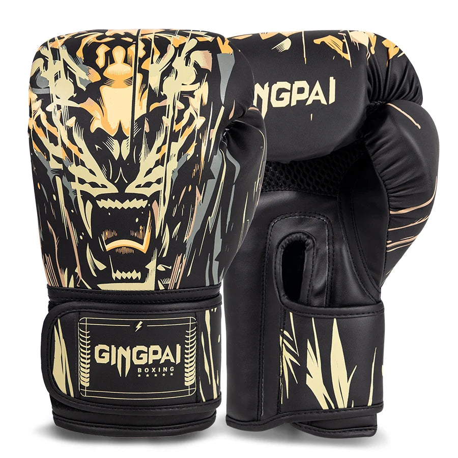 Guantes de boxeo profesionales de 8/10/12/14/16oz, guantes de lucha Sanda Muay Thai para adultos, saco de arena de entrenamiento para hombres y mujeres, lucha libre MMA