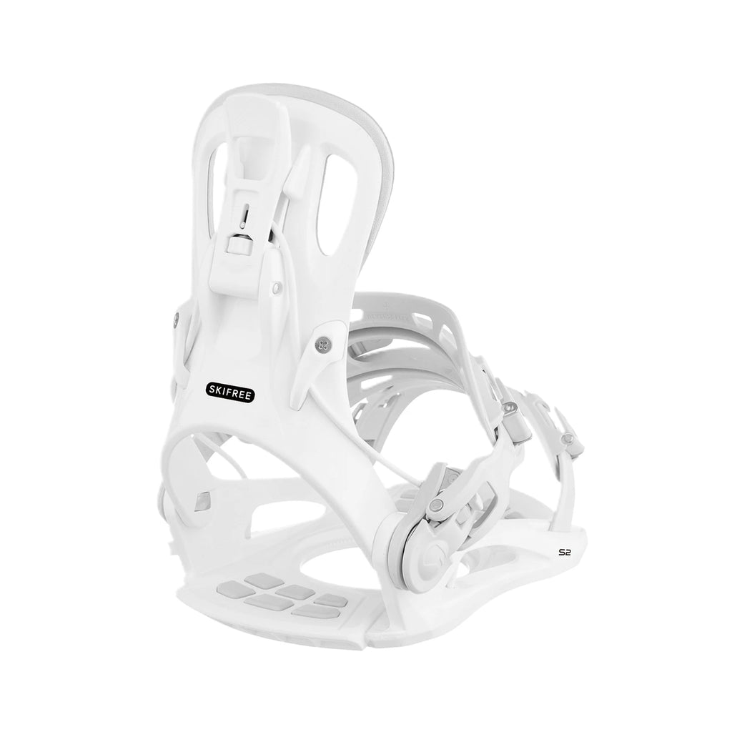 Fijaciones de snowboard SKIFREE S2-270 para principiantes con sistema de entrada rápida, absorción de impactos en EVA y flexión media