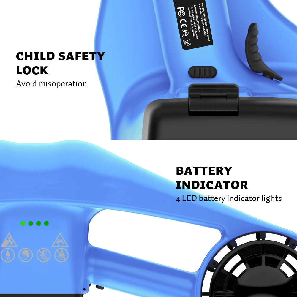 Scooter Subacuático Asiwo con Soporte para Cámara de Acción para Niños/Adultos, 40M Resistente al Agua, para Buceo, Snorkel y Piscina