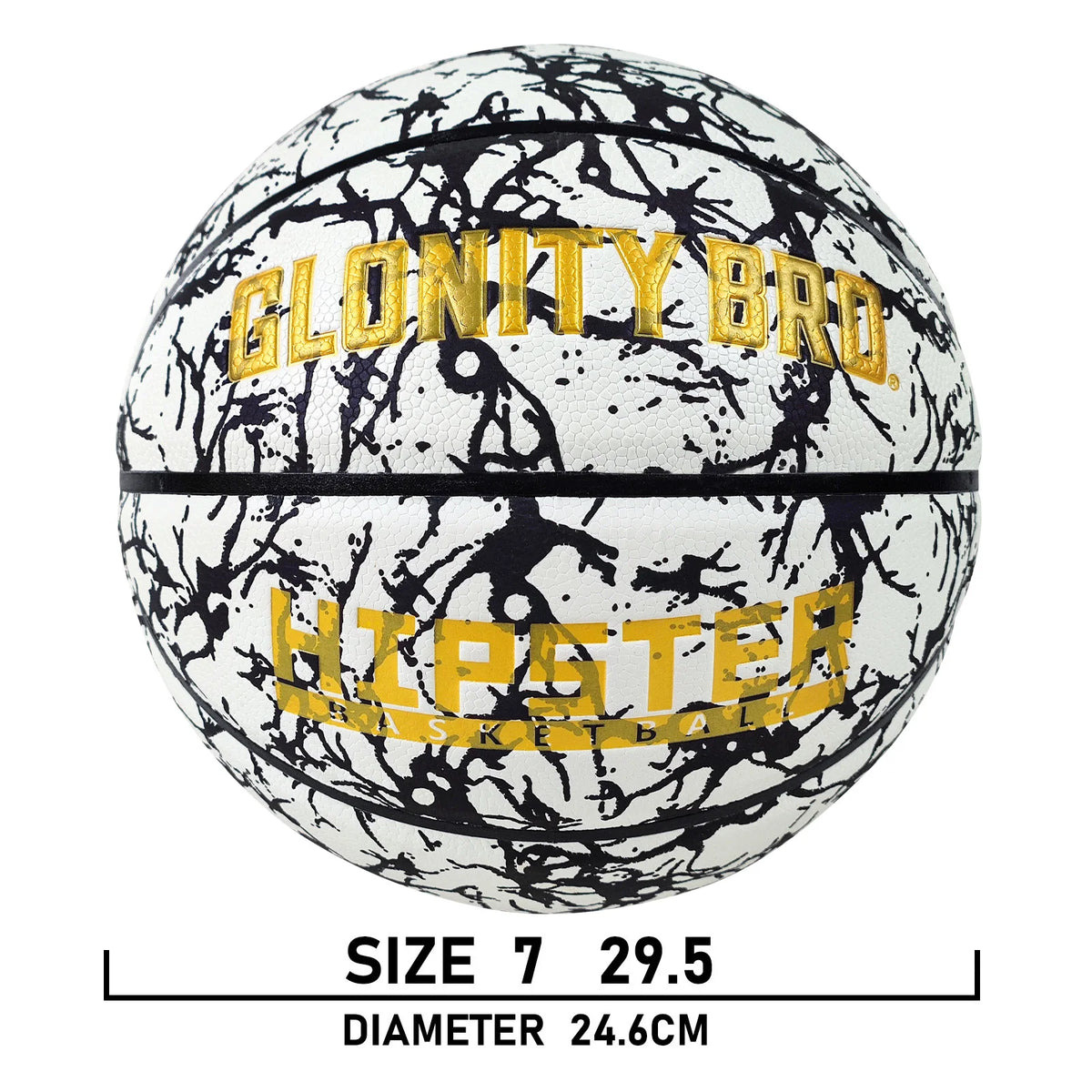 Pelota de baloncesto brillante de cuero, resistente al desgaste, tamaño 5/6/7-27, 5/28, 5/9,5 pulgadas, para jóvenes, juego nocturno de baloncesto en el exterior y