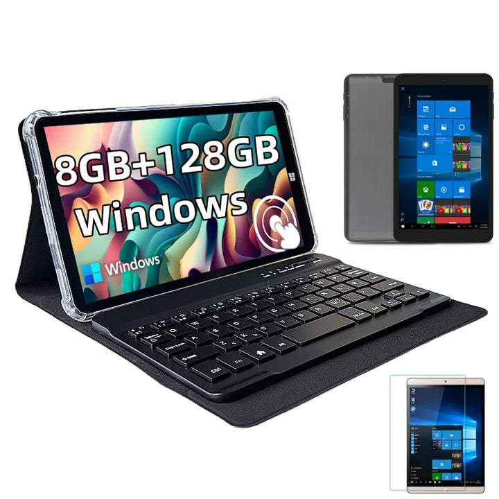 Tableta PC con Windows 10, pantalla de 8 pulgadas, modelo T10 AR3, procesador Z8350, 8 GB de RAM, 128 GB de ROM, batería integrada de 4000 mAh, doble cámara, procesador de cuatro núcleos, conexión Wi-Fi.