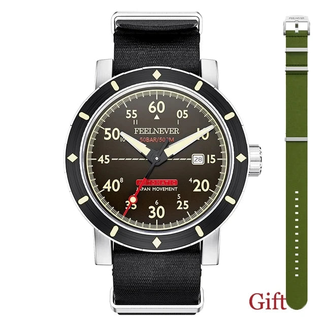 LIGE New Sapphire Design Watch Men FeelNever Brand Luxury 8215 Professional 50Bar Outdoor Sport Men Automatic Mechanical Watches