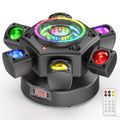 Yiflamefly - Luces móviles tipo beam de 150W y 6 brazos, luces LED RGBW para DJ, luces DMX512 para fiestas, bodas, discotecas, espectáculos, clubes nocturnos, bares y KTV