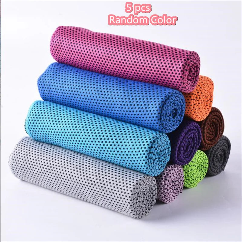 Toalla refrescante de microfibra de alivio instantáneo, toallas frescas, envoltura para el cuello, trapos fríos para deportes, Fitness, Camping y ciclismo, 1-10 Uds.