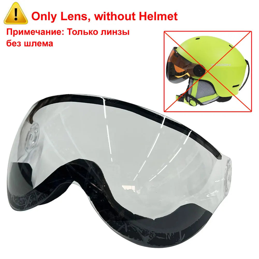 Casco de esquí MOON moldeado integralmente PC + EPS casco de esquí de alta calidad gafas deportes al aire libre esquí Snowboard monopatín cascos para hombre