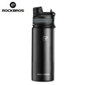 Botella de agua térmica ROCKBROS, botella de agua deportiva antideslizante de acero inoxidable, taza térmica fría y caliente, equipo para ciclismo y senderismo