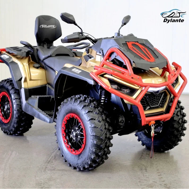 Nuevo Diseño, ATV de 1000cc con Motor CVT, Arranque Eléctrico, Tracción en las 4 Ruedas, Frenos de Disco Delanteros y Traseros, Apto para Playas y Caminos de Barro