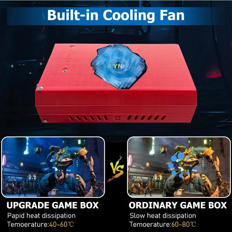 Consola de juegos 500G 4G RX1 con Batocera y Windows 11, procesador I3_3110M, más de 70000 juegos para Wii, PS2, XBOX, PSP, GameCube y N64. Admite el modo de juego para cuatro jugadores.